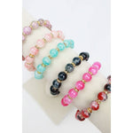 Soft Tone Beaded Stretch Glass Bracelets