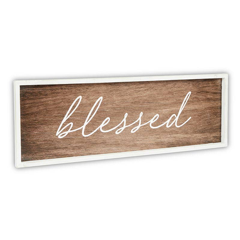 Dark Wood Sign-Blessed