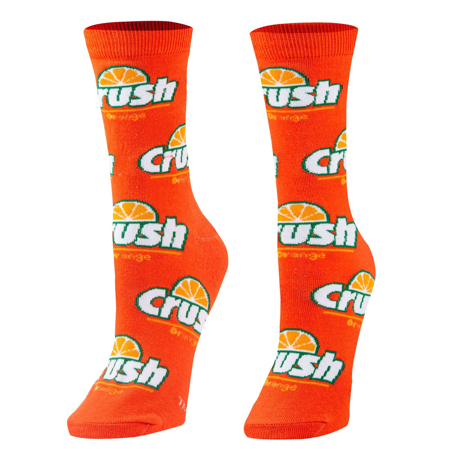 Orange Crush - Womens Crew Folded - Crazy Socks
