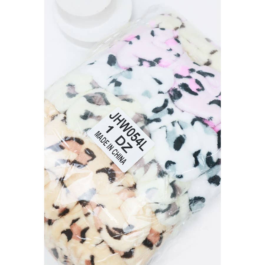 Leopard Print Beauty Spa Bow Headband
