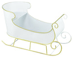 WHITE AND GOLD SLEIGH TABLETOP