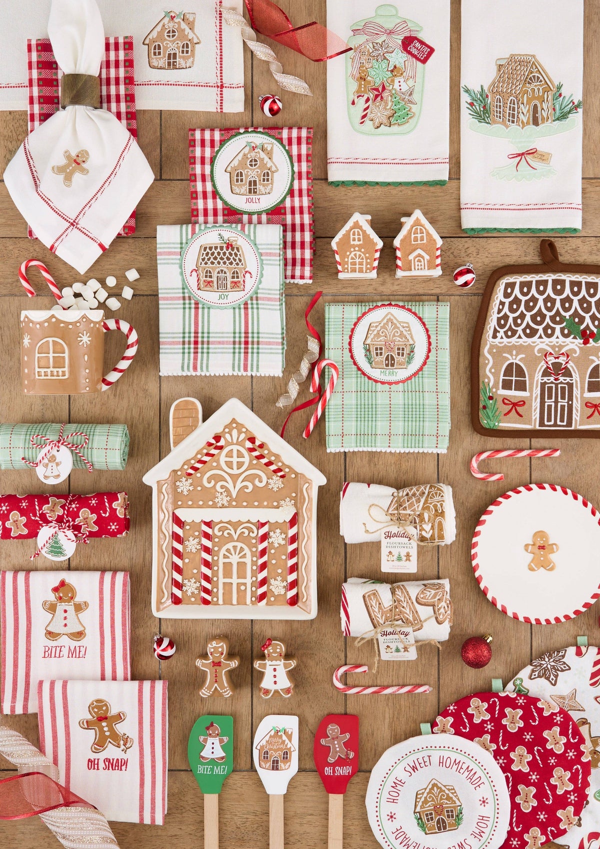 Gingerbread Houses Embellished Dishtowels Mixed Dozen