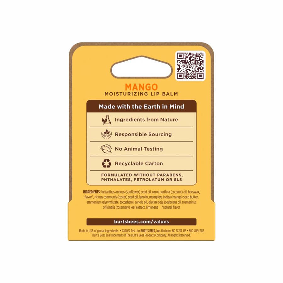 Moisturizing Mango Lip Balm With Beeswax & Coconut Oil