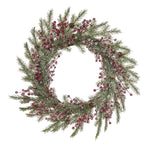 24" ed Christmas Snowy Berry Wreath
