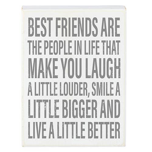 6x8 Wht Box Sign-Best Friends