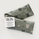 Hot & Cold Therapy Neck Wrap - Green Textured Chevron