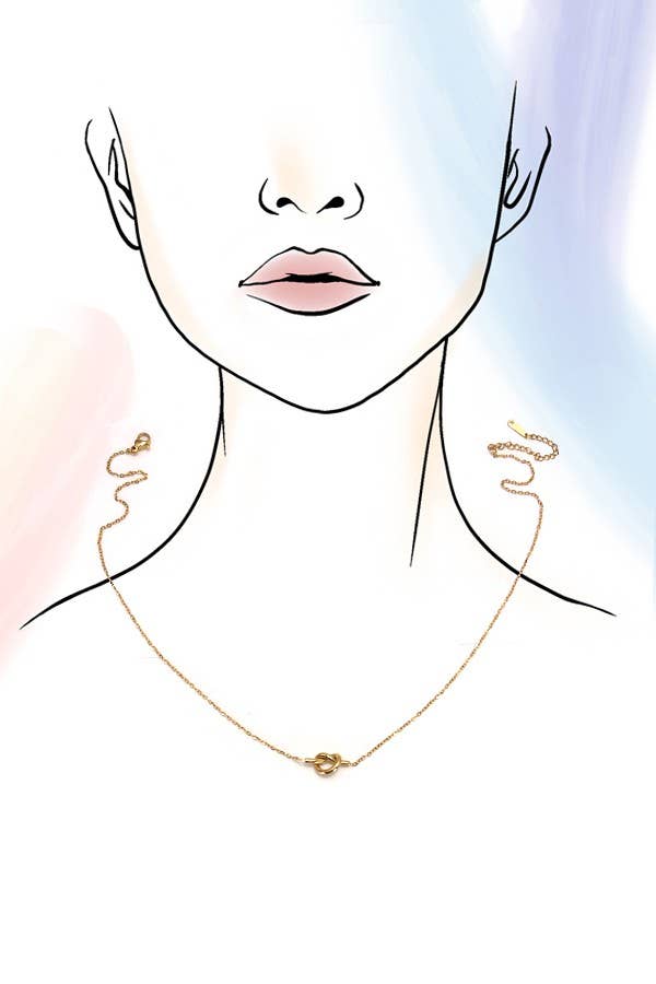 TITANIUM STEEL NON-TARNISH KNOTTED NECKLACE | 40NK337