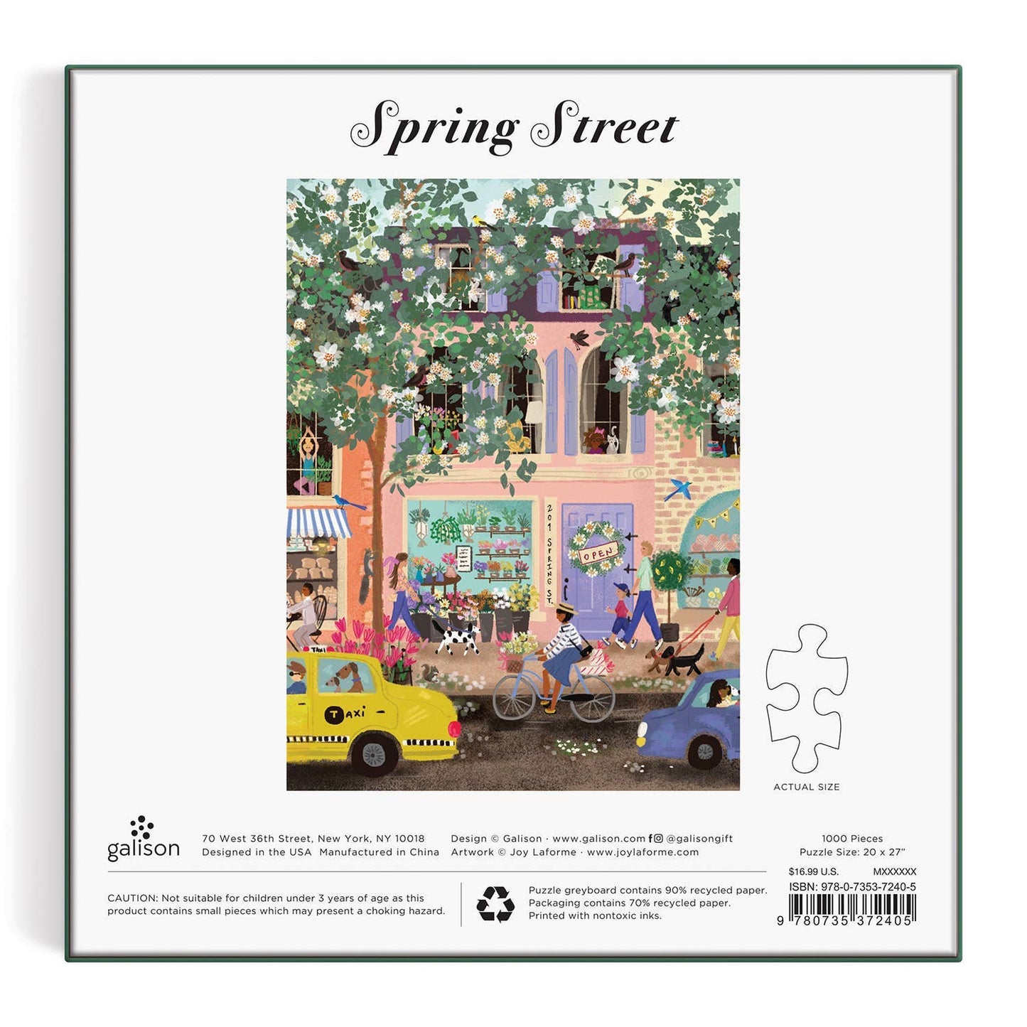Spring Street 1000 Piece Puzzle In a Square box