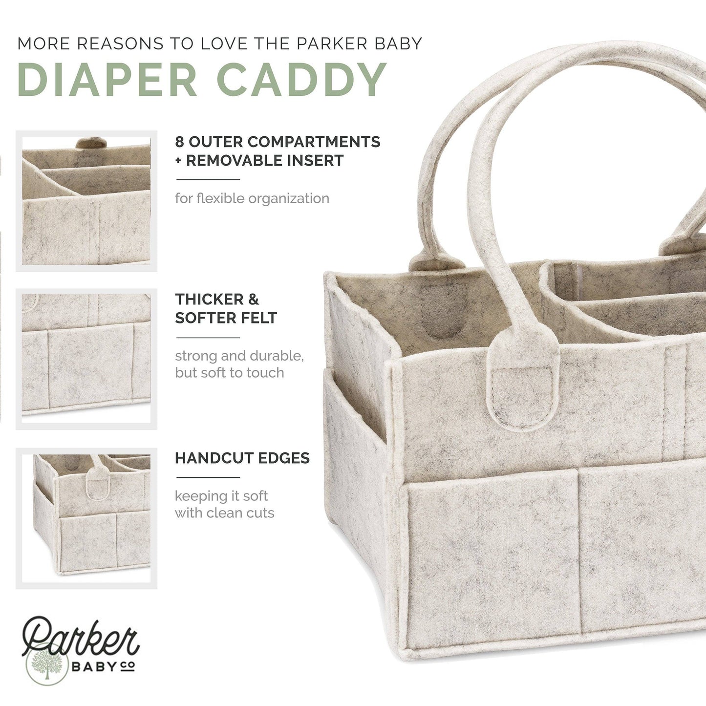 Diaper Caddy White or Oatmeal