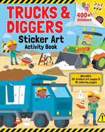 Trucks & Diggers: Sticker Art & Coloring by