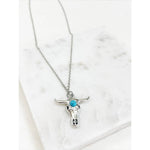 Turquoise Vintage Bull Silver Necklace