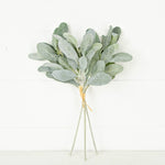 ISB79303- 14in Flocked Lamb Ear Leaves Bush