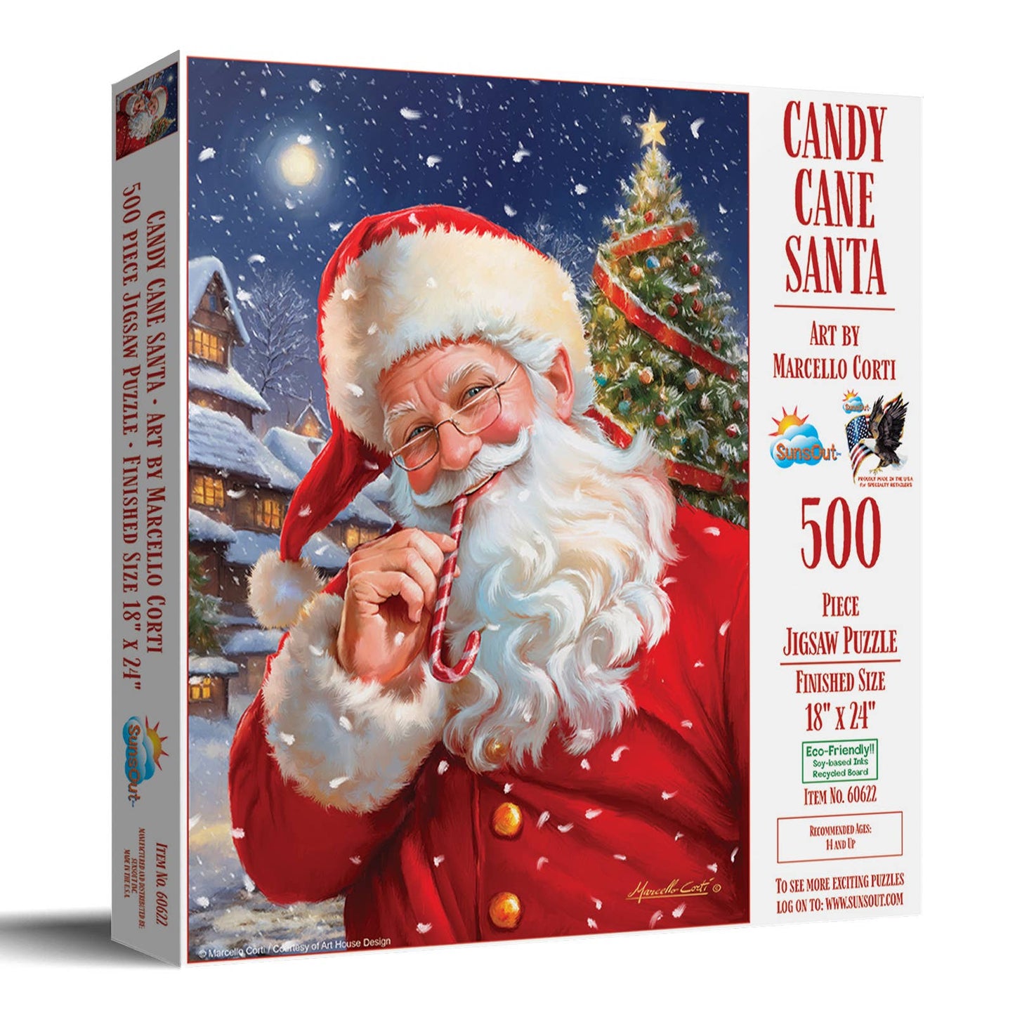 1320 Candy Cane Santa 500 pc Puzzle