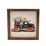 6x6 Trick or Treat Truck Halloween Sign - Fall Decor