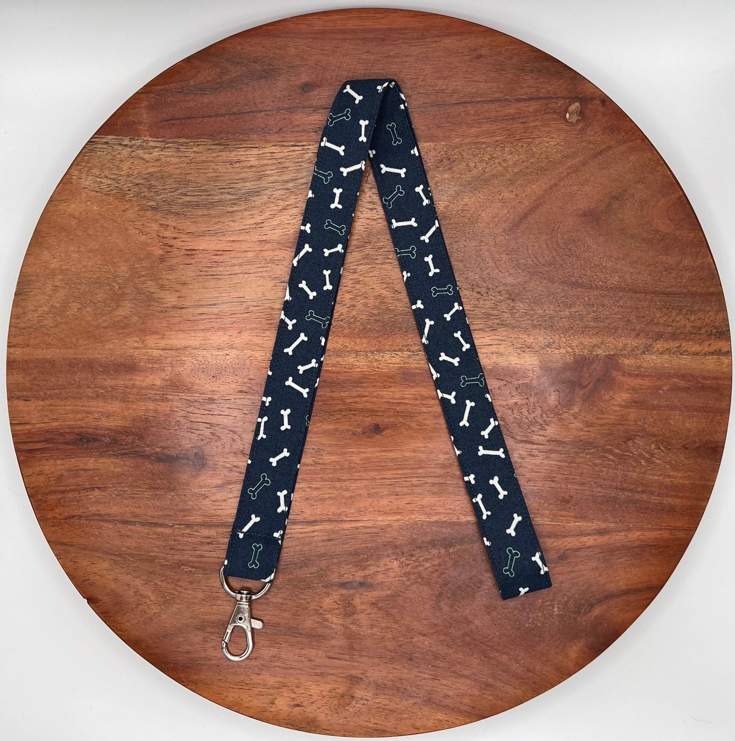 Blue Dog Bone Lanyard