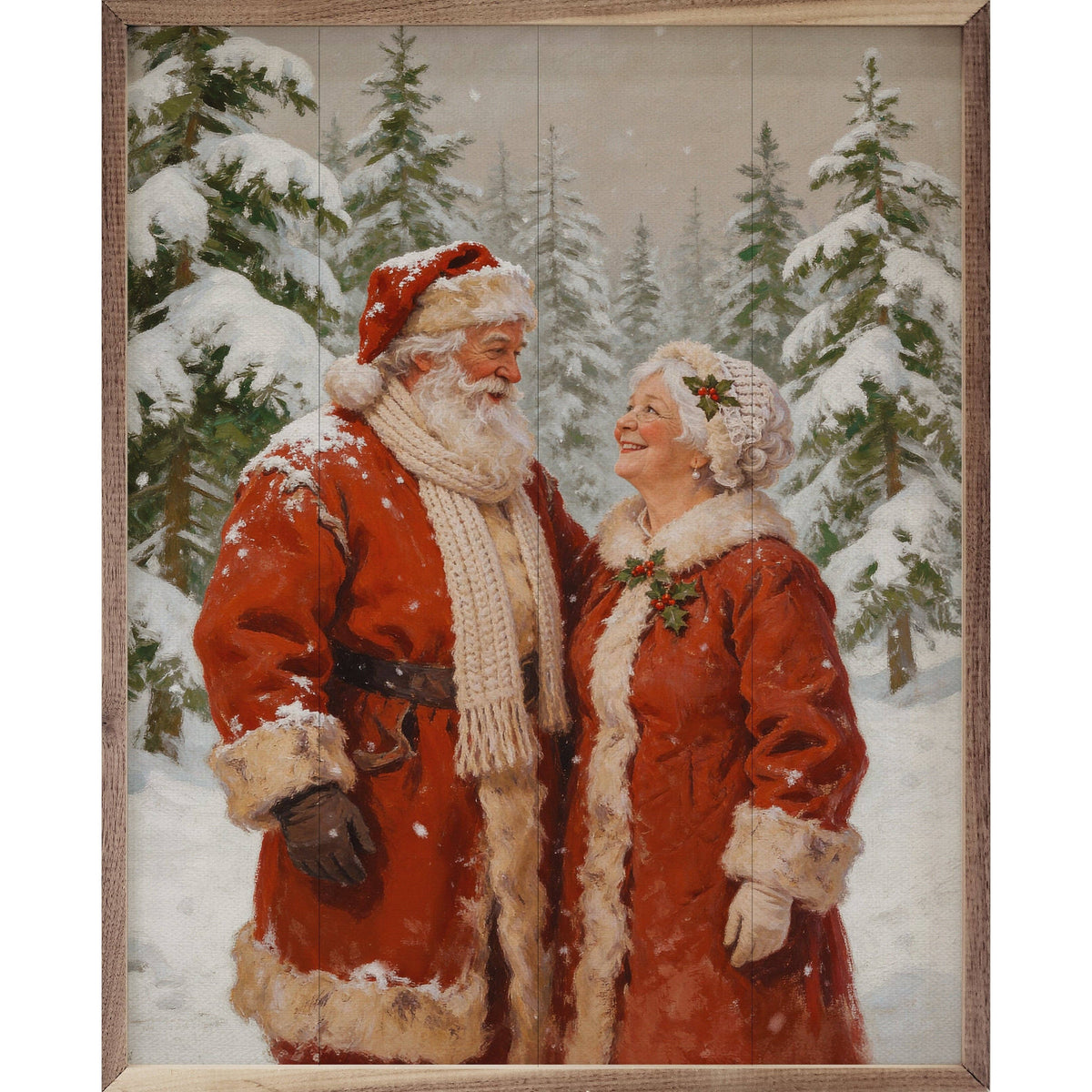 Santa And Mrs Claus In The White Pines