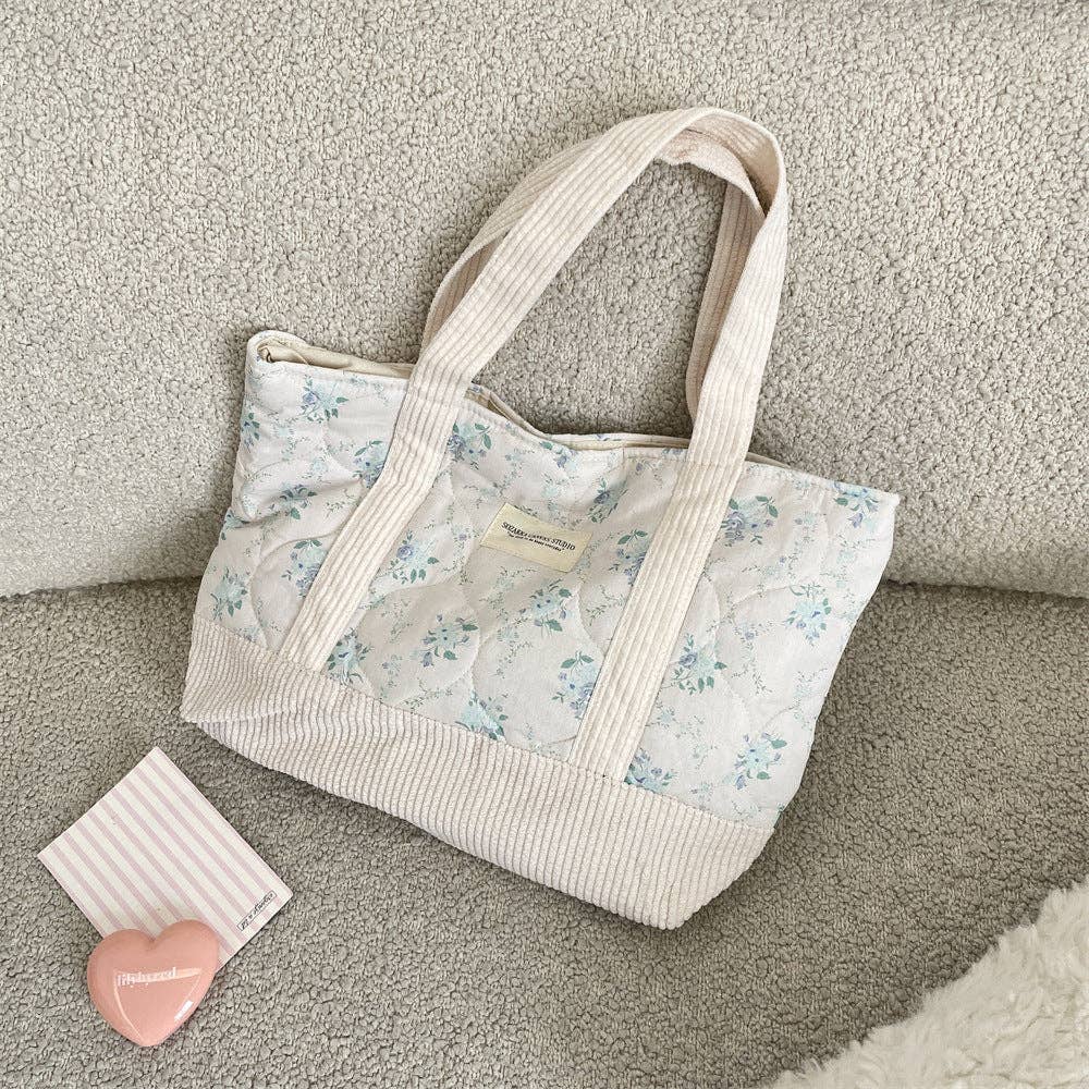 Floral Canvas Tote Bag