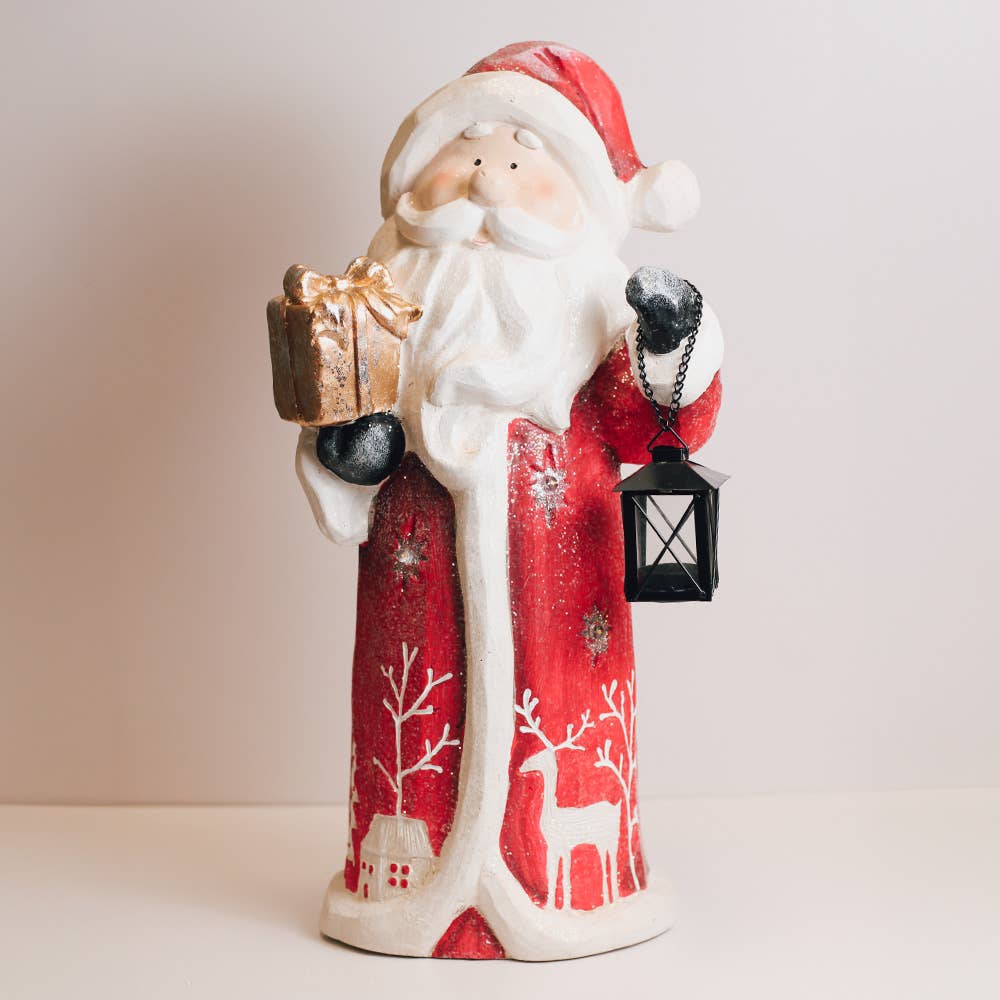 Red Santa with LED Lights