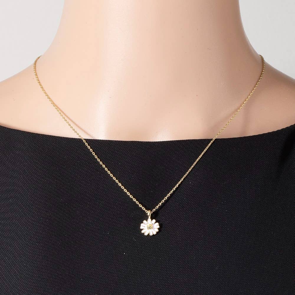 Assorted Mixed Cz Flower And Bow Pendant Necklace
