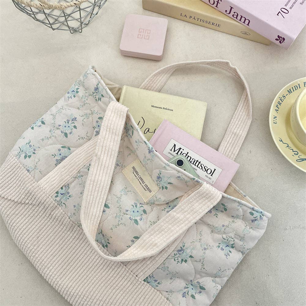 Floral Canvas Tote Bag