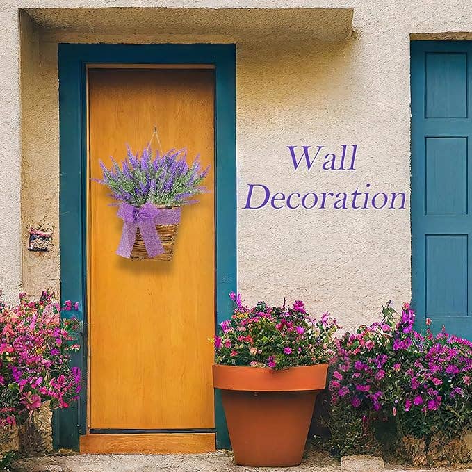 Lavender Hanging Basket - Front Door Wreath