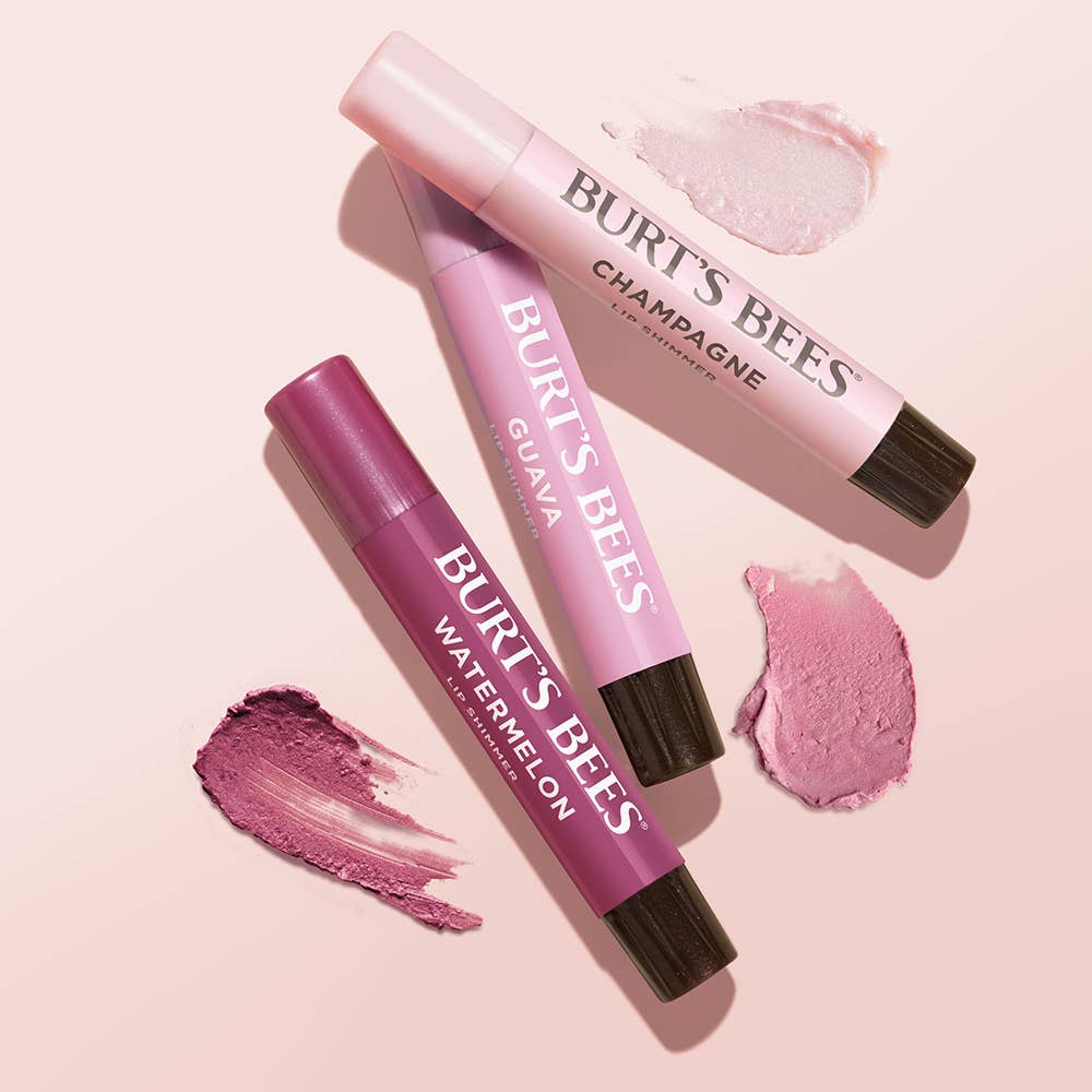 Pink Moisturizing Lip Shimmers With Beeswax, 3 Pack