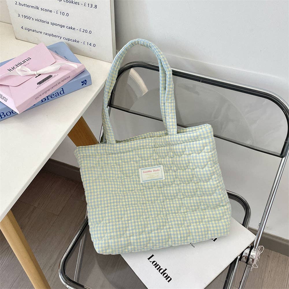 Patterned Quilted Tote Bag
