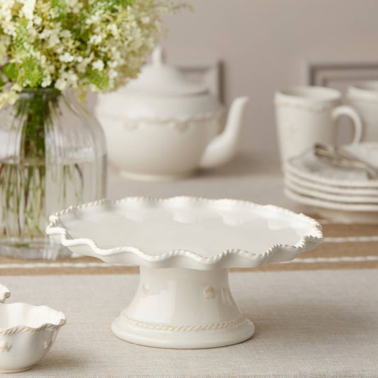 Heritage Footed Cake Plate – Graceful Stoneware Display