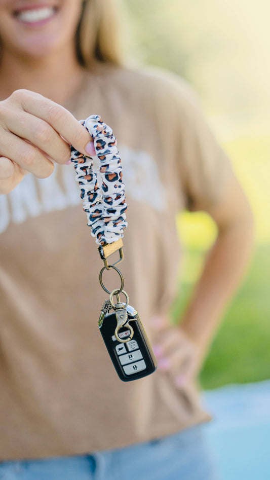 Scrunchie Keychain Leopard
