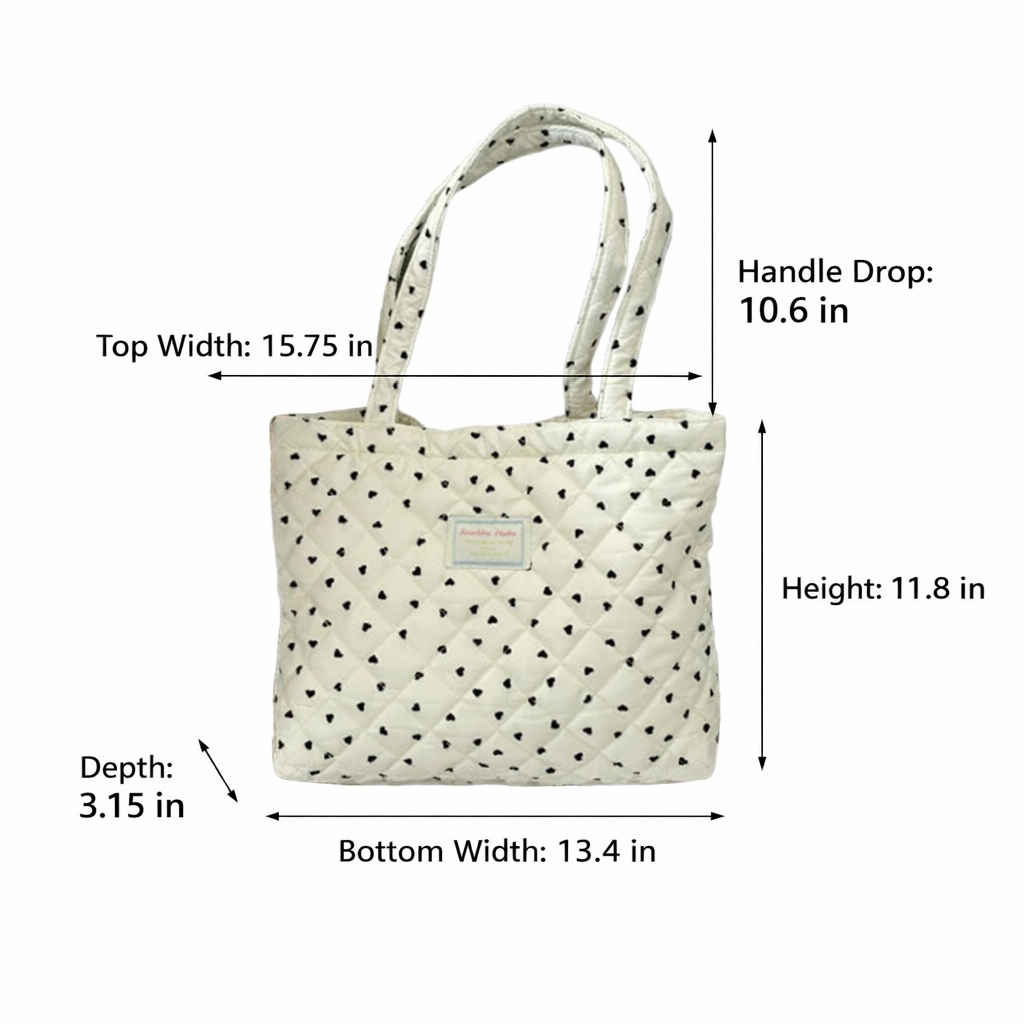 Patterned Quilted Tote Bag