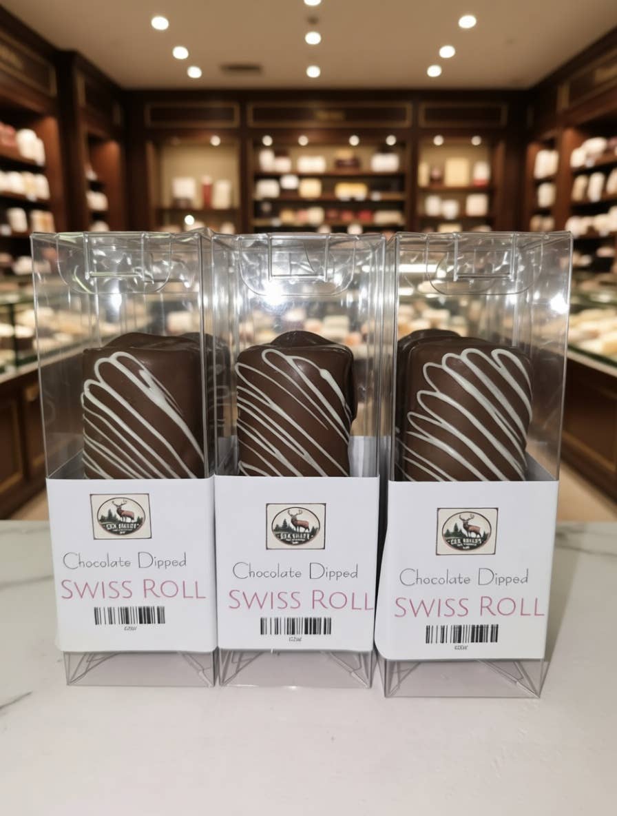 Chocolate Dipped Giant Swiss Roll