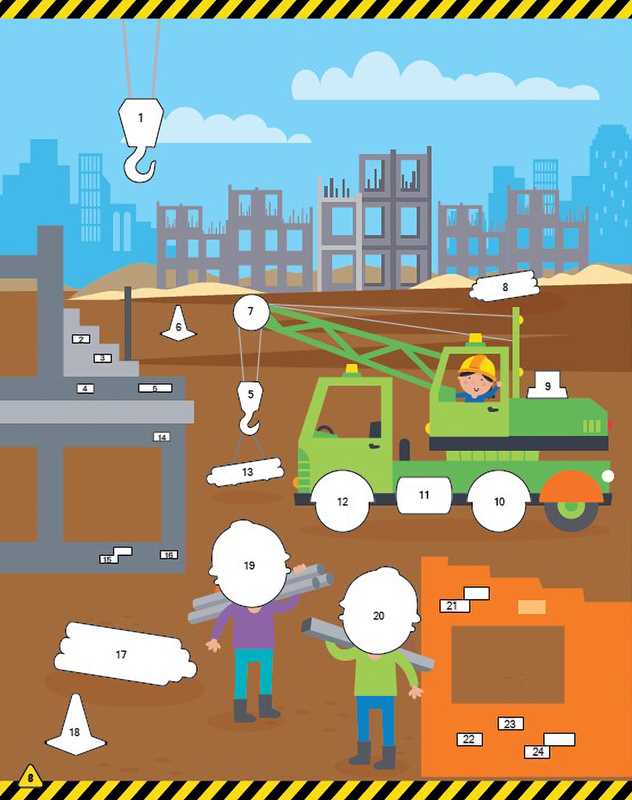 Trucks & Diggers: Sticker Art & Coloring by
