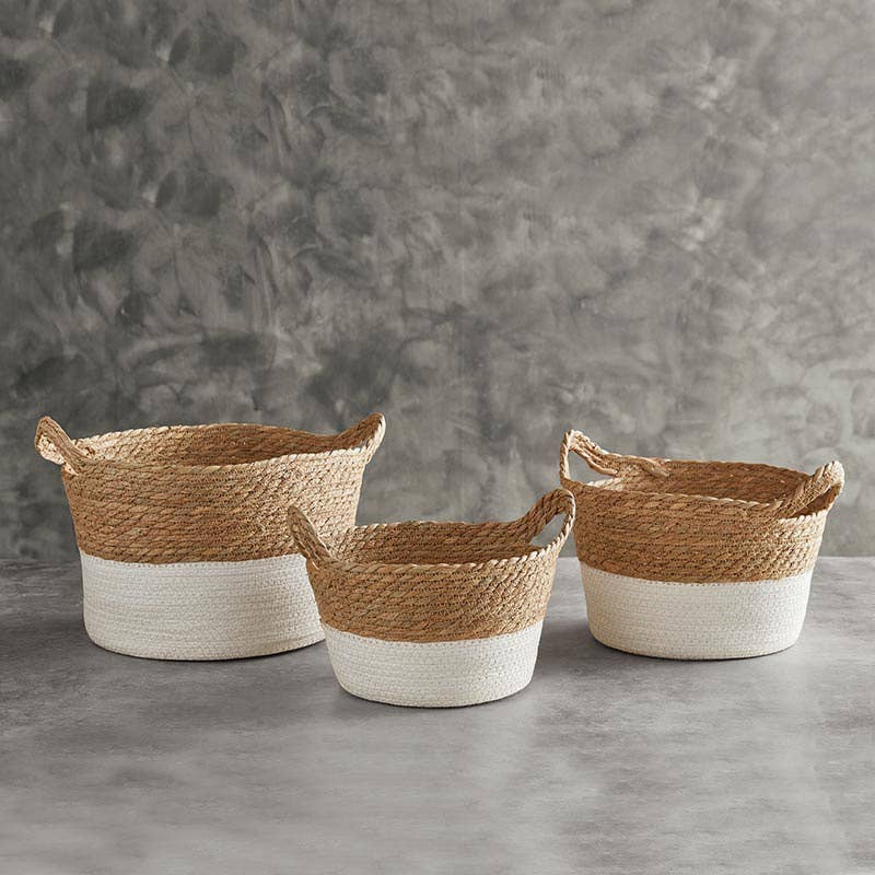 Short Cream Baskets Small