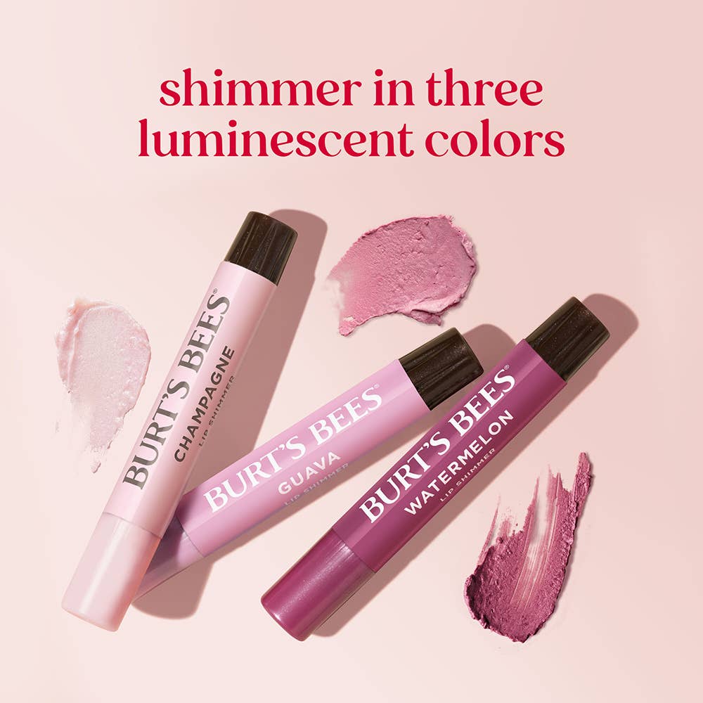 Pink Moisturizing Lip Shimmers With Beeswax, 3 Pack