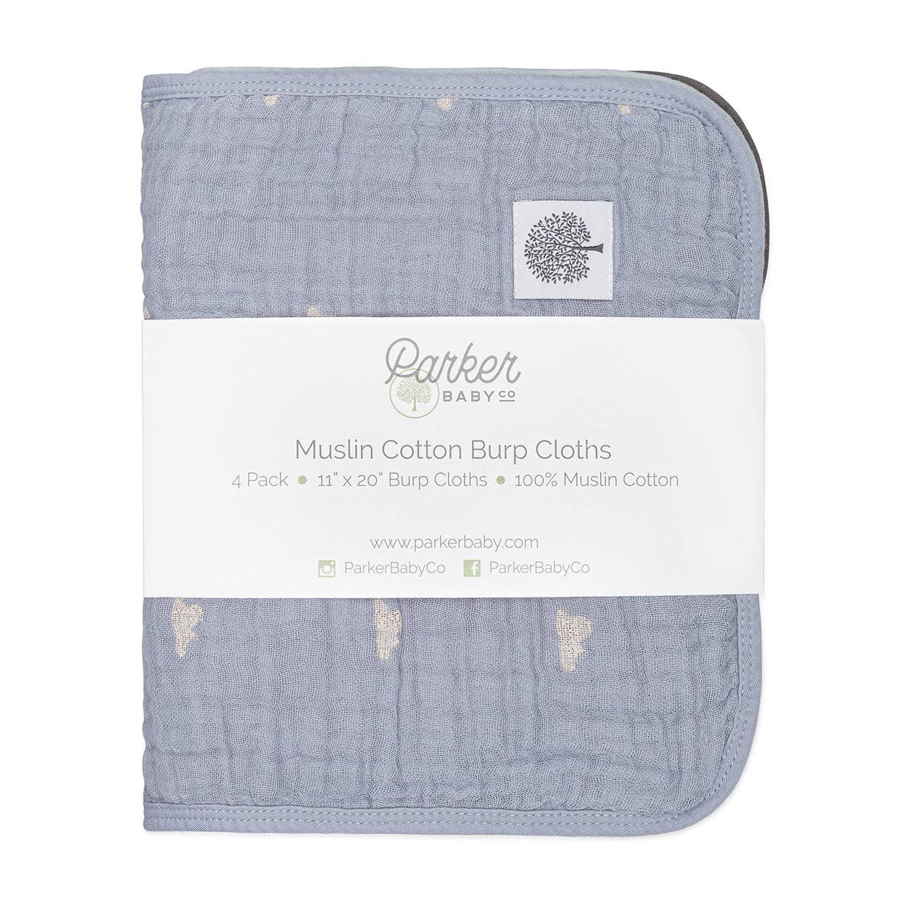 Muslin Burp Cloths (4 Pack)