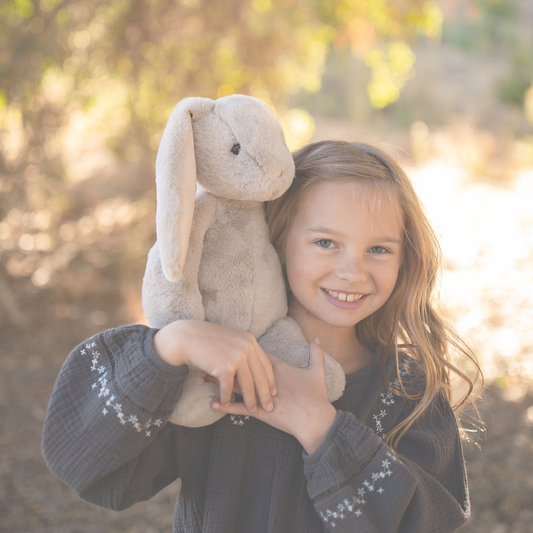 Suede Mink Bunny Gray Plush