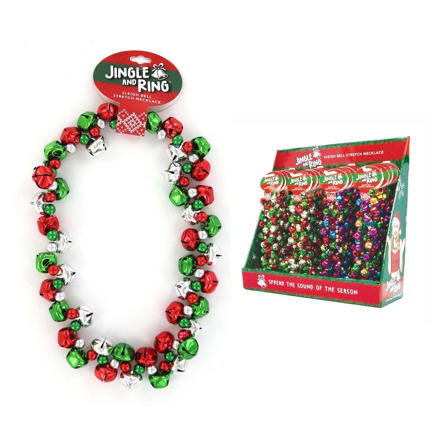Jingle & Ring Sleigh Bell Stretch Necklace