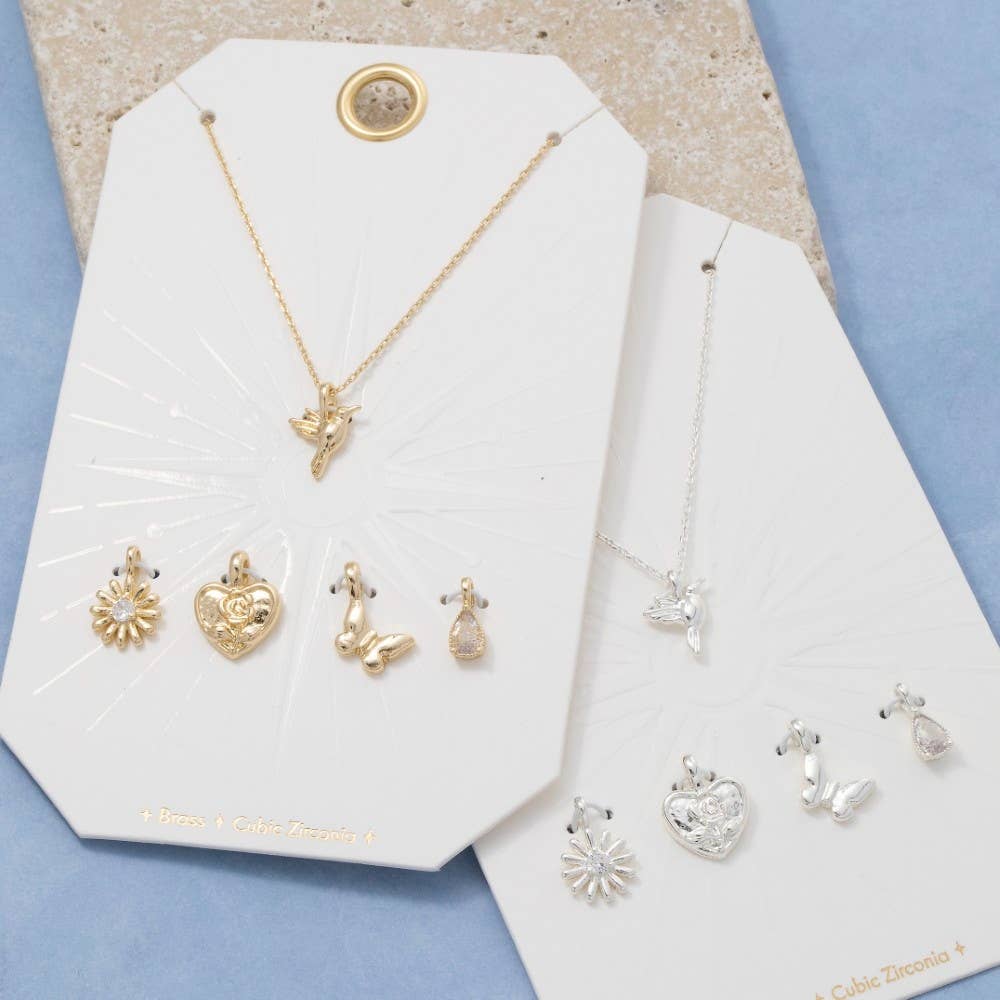 Assorted Interchangeable Charms Pendant Necklace