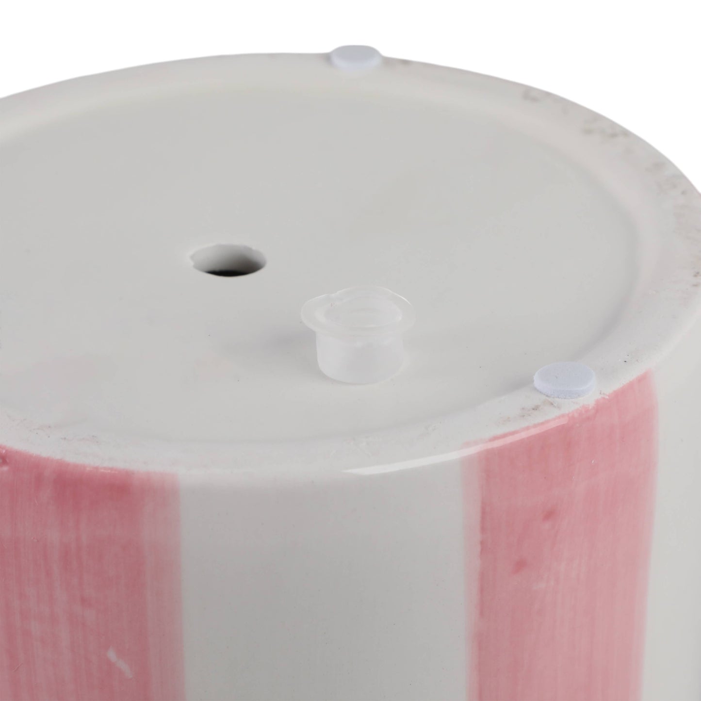 Pink Ceramic Striped Scallop, 6/8 in.