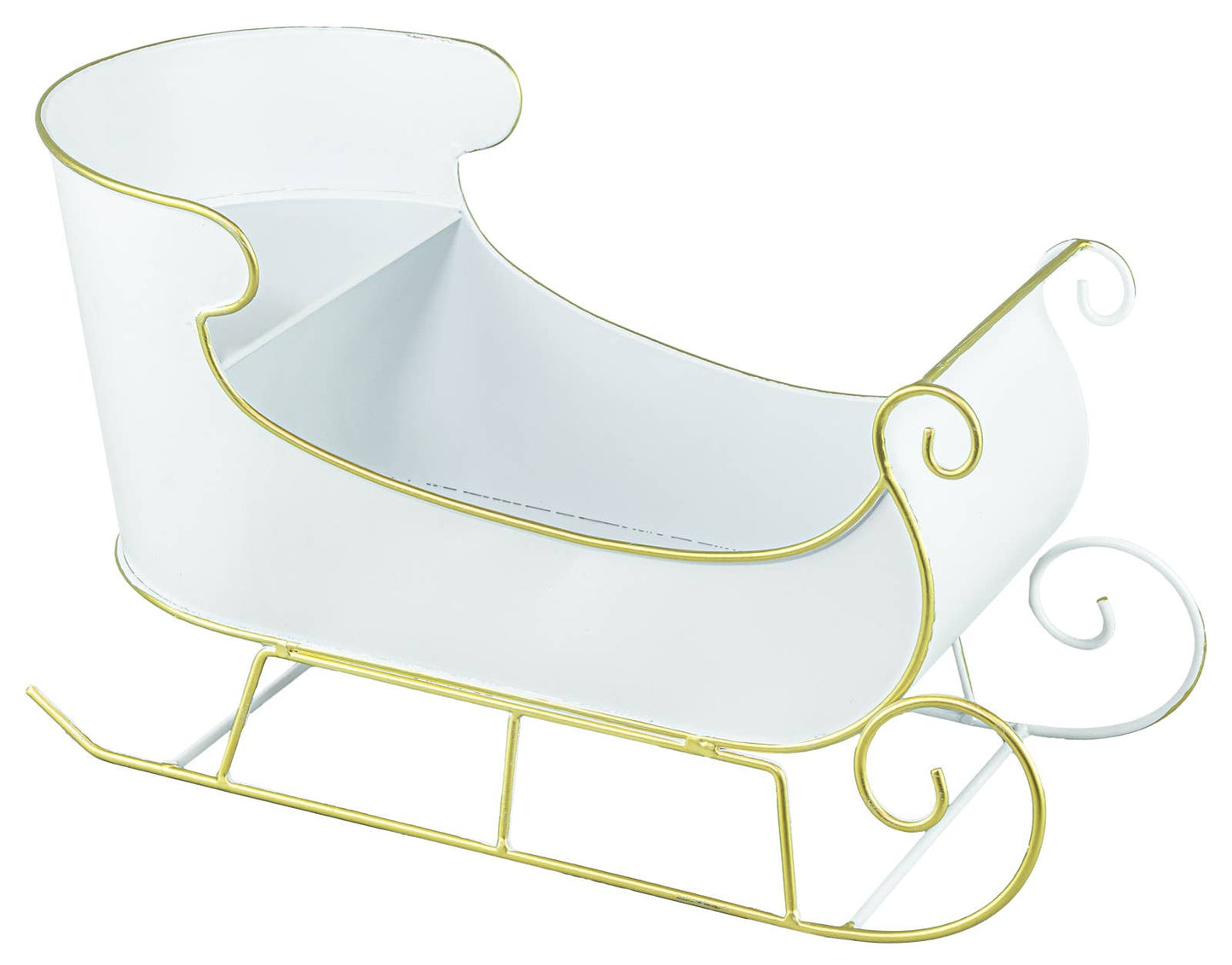 WHITE AND GOLD SLEIGH TABLETOP