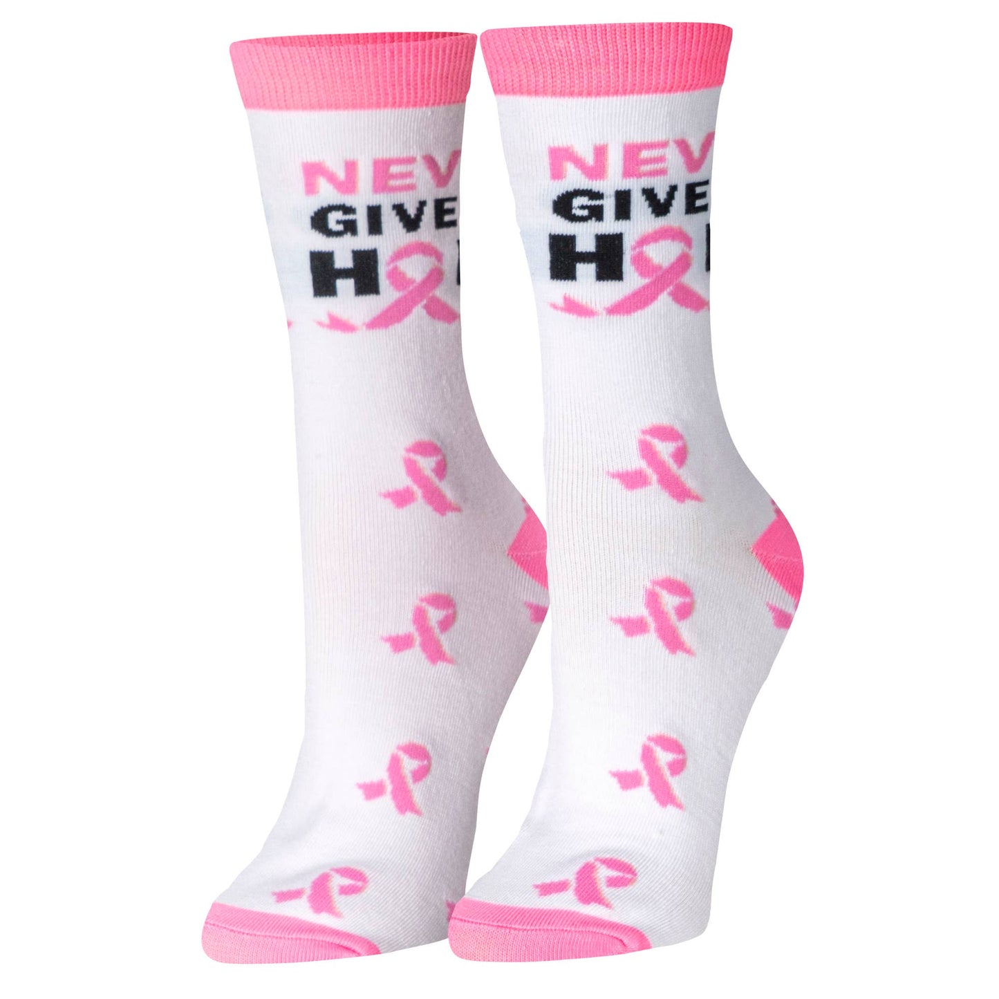 Never Give Up - Womens Crew Folded