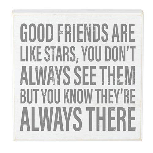 8x8 Wht Box Sign-Like Stars