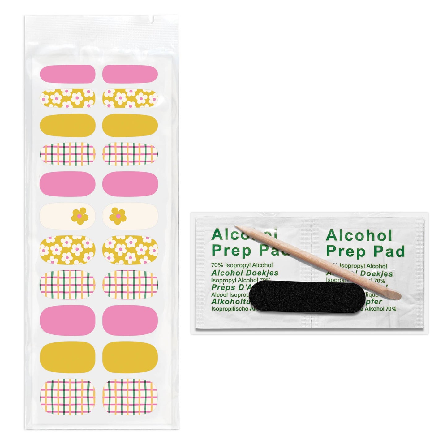 Crisscross Daisies Mani Nail Wrap Kit