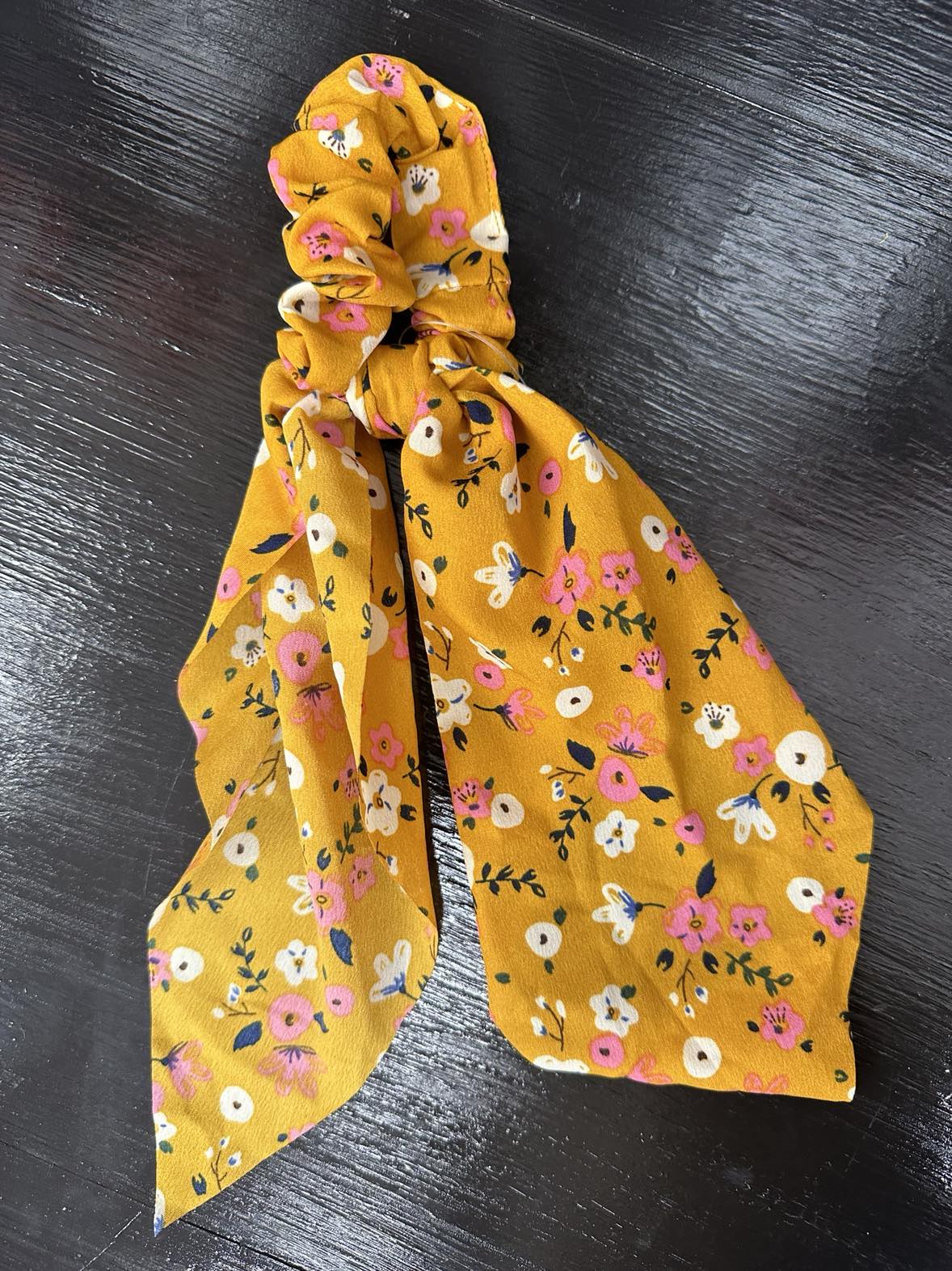 Floral Ribbon Hair Rope- Ginger