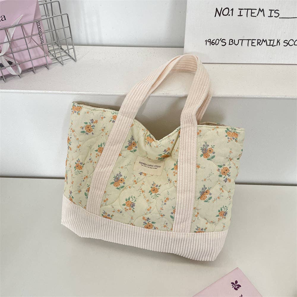 Floral Canvas Tote Bag