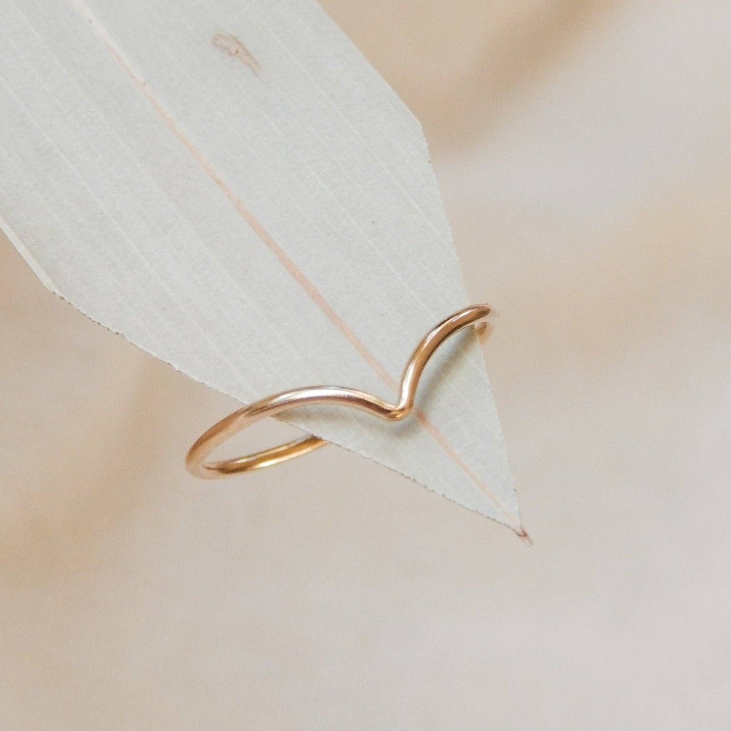 Chevron Stacking Ring - Waterproof, Hypoallergenic, Minimal