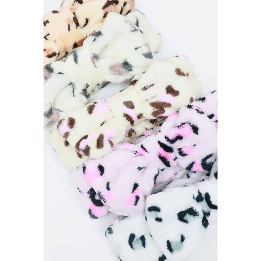 Leopard Print Beauty Spa Bow Headband