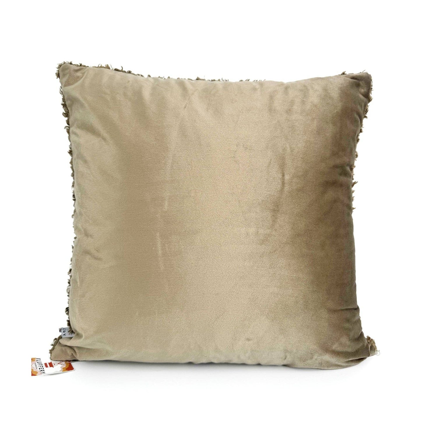 Texlina Holiday Decor Cozy Teddy Throw Pillow brown 18"x18"