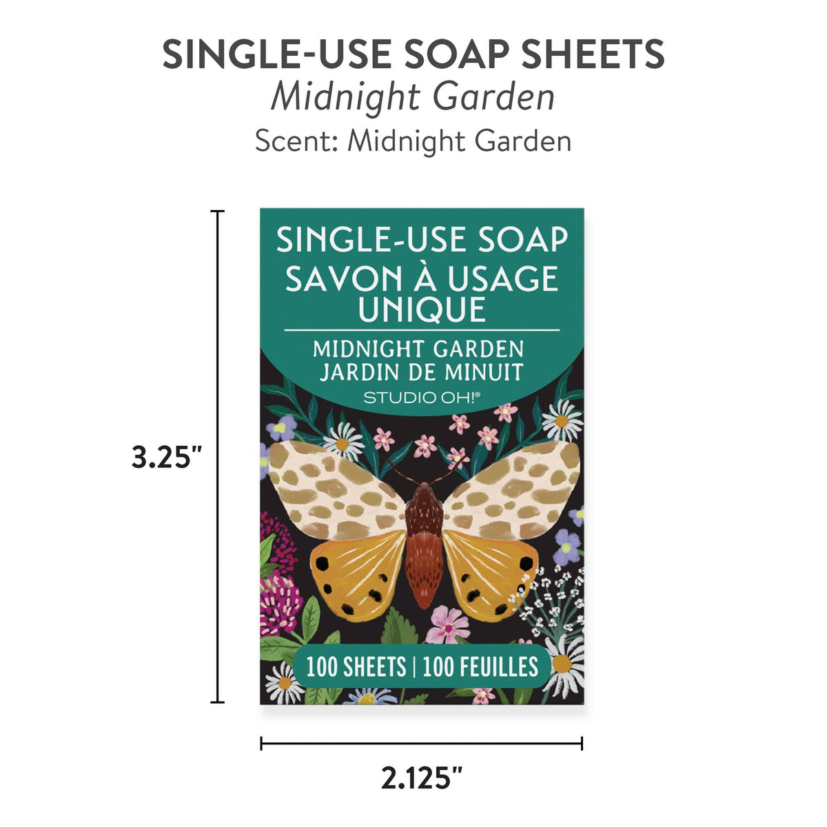 Midnight Garden Single-Use Soap Sheets