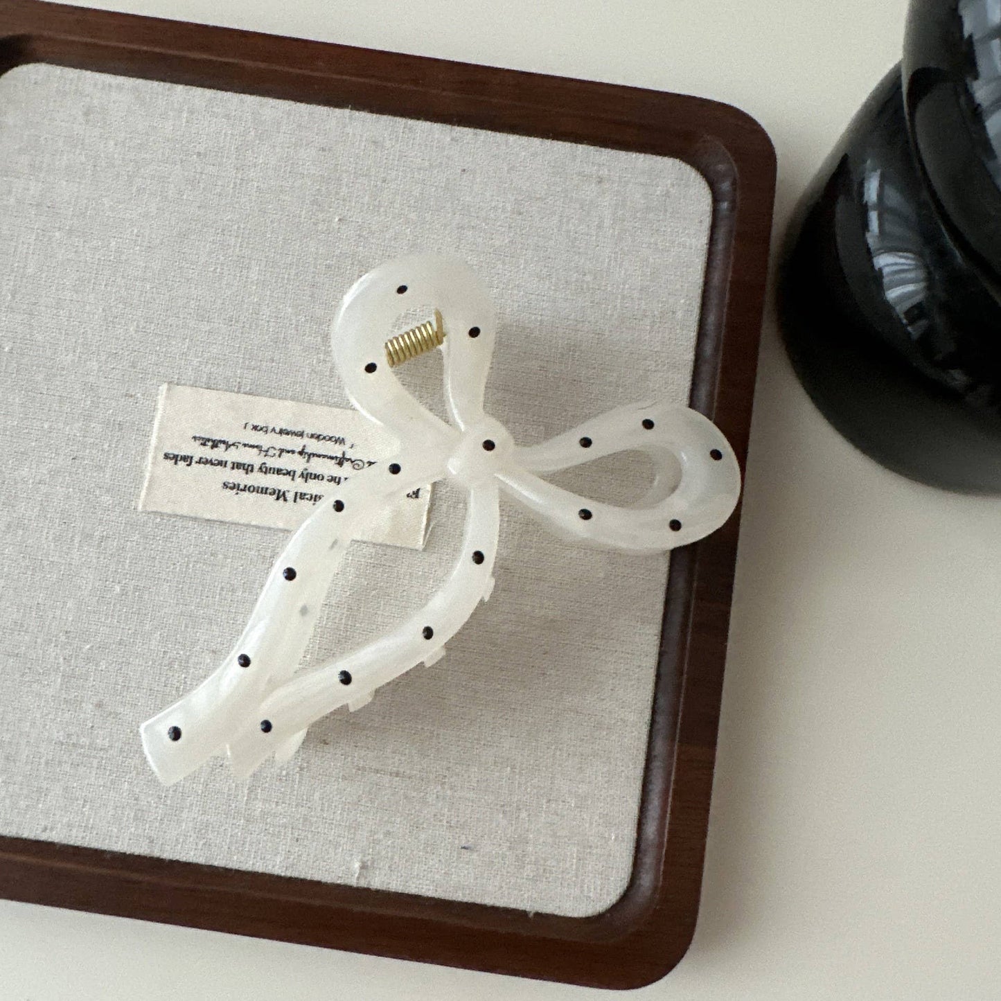 Polka Dot Bow Hair Claw Clips | 40H1094
